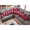 Indoor Christmas Buffalo Plaid N Square 16.5-inch Throw Pillow - Pillow Perfect: Faux Fur, Rustic Farmhouse Charm - 3 of 3