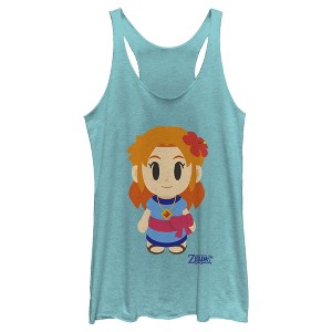 Women's Nintendo Legend of Zelda Link's Awakening Marin Avatar Racerback Tank Top - 1 of 3