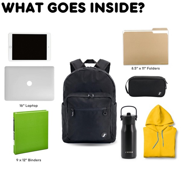 Mochila para laptop para niños J World Zenpack Jr. para escuela y viajes 8