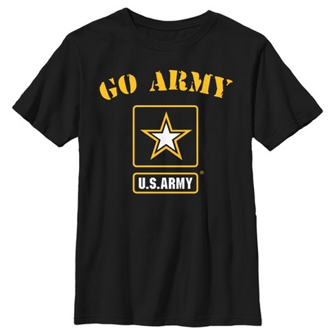 Boy's Us Army Go Army Yellow Logo T-shirt - Black - Small : Target
