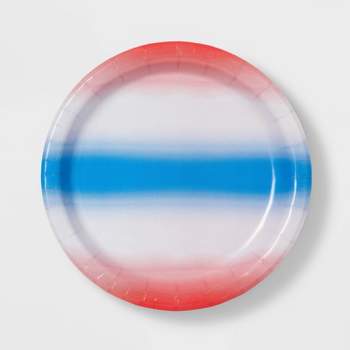 20ct Snack Plate Ombre Red White & Blue - Sun Squad™