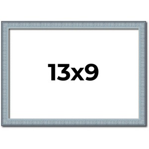 PosterPalooza | Photo Size Textured Blue Picture Frame - UV Acrylic, Foam Board Backing, Hanging Hardware - 1 of 4