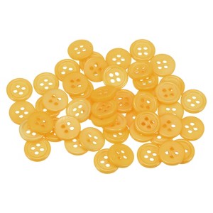 Unique Bargains Resin DIY Craft Flat 4-Hole Sewing Buttons 100 Pcs - 1 of 4