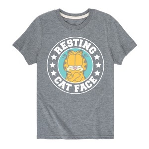 Boys' - Garfield - Resting Cat Face Short Sleeve Graphic T-Shirt - 1 of 4