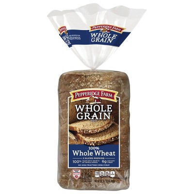 Pepperidge Farm® Whole Grain 100% Whole Wheat Bread, 24oz Bag : Target