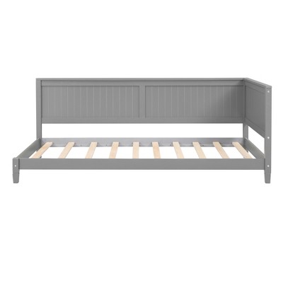 Bellemave Twin Size Daybed Frame with Backrest, Wood Twin Size Kids Bed with Slat Support for Kids,Teens,Daybed for Living Room, Bedroom,Gray