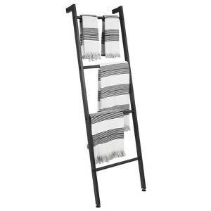 mDesign Metal Blanket & Towel Wall Ladder Rack for Bedroom/Bathroom - 1 of 4