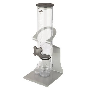 Hone-Can-Do SmartSpace Single Canister Countertop: Freestanding Plastic Kitchen Dispenser, Silver, 16.54" Height - 1 of 4