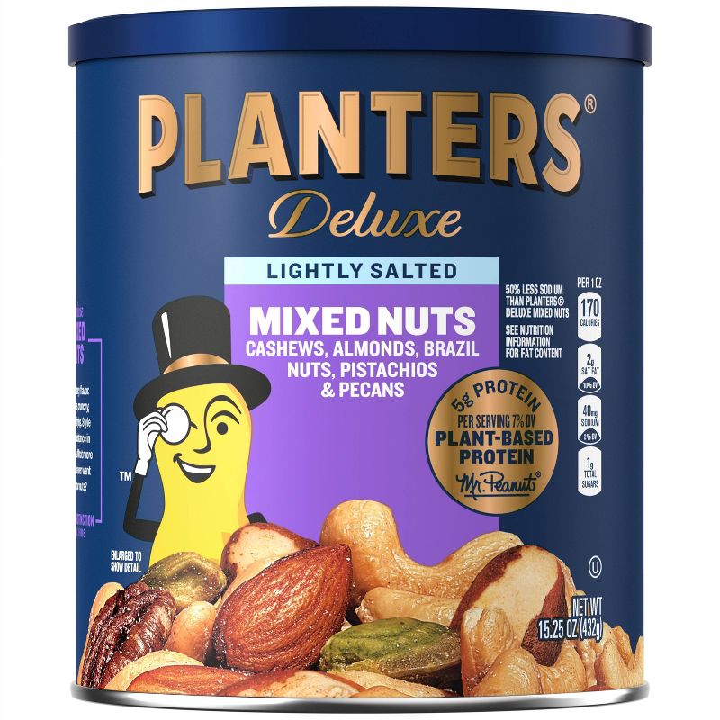 Planters Deluxe Lightly Salted Mixed Nuts-15.25oz, 1 of 10