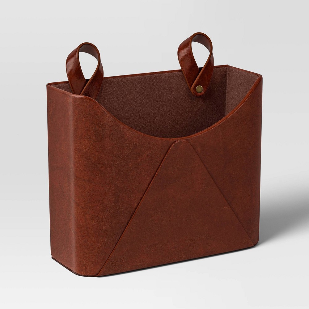 Photos - Desk Organiser Faux Leather Wall Pocket -Threshold™