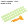 Unique Bargains Non Slip Bathtub Stickers Fluorescent Safety Shower Treads Adhesive Decal Square Green 1.25 Ft x 0.8 Inch - 3 of 4