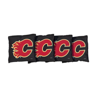 NHL Calgary Flames Corn-Filled Cornhole Bags Black - 4pk