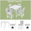 Vynxaria 5-Piece Counter Height Dining Set Crystal-Trimmed Wood Table, 4 Upholstered Chairs, Solid Wood/MDF, Space-Saving - 4 of 4