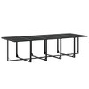 vidaXL Patio Dining Set Table and Chair Garden Outdoor Furniture Black Textilene - 3 of 4