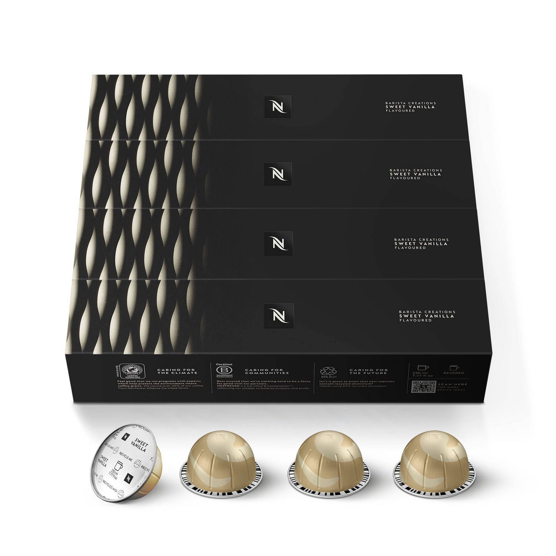 Nespresso Vertuo Sweet Vanilla Flavored Coffee Capsules Medium Roast - 40ct