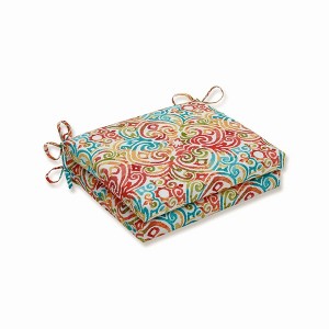 2pk Corinthian Squared Corners Outdoor Seat Cushions - Pillow Perfect - 1 of 4