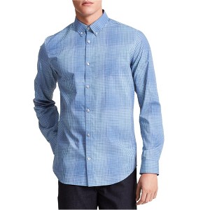 Calvin Klein Mens Infinite Non-Iron Button Up Shirt, humidsky, S Neck - 1 of 1