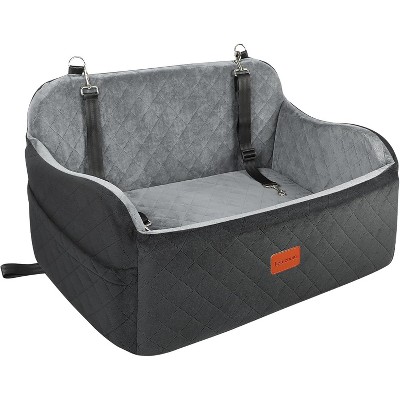 APRILSOUL Dog Car Seat for Medium/Large Dogs,2 Clip-On Safety Leashs for 2 Small Dogs,Removable and Washable Comfy Pet Car Seat