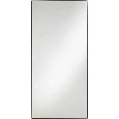 Noble Park Aryn Matte Black Metal 20" x 42 1/4" Rectangular Wall Mirror