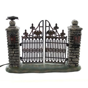 Department 56 Villages 4.5 Inch Spooky Wrought Iron Gate Halloween Accessory Village Accessories - 1 of 3