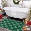 Checkered Festive Christmas Leaf Pattern Rectangular Rug Holiday Decor for Living Room Cozy Seasonal Mat Carpet - 4 of 4