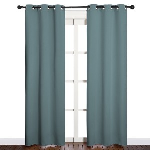 NICETOWN Grommet Top Blackout Curtains, Thermal Insulated Noise Reducing Window Drapes (Set of 2) - 1 of 4