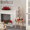 Nearly Natural 3-ft Flocked Pencil Artificial Christmas Tree with 50 Clear Lights and 132 Bendable Branches - 3 of 4