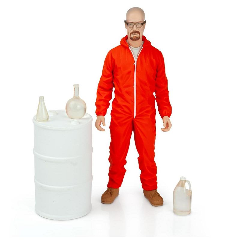 Mezco Toyz Breaking Bad Walter White In Orange Hazmat Suit Figure | Measures 6 Inches Tall, 2 of 8