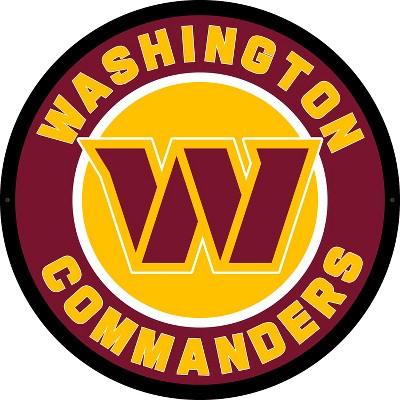 Evergreen Ultra-Thin Edgelight LED Wall Decor, Round, Washington Commanders- 23 x 23 Inches Made In USA