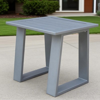 PAGED Rustic Outdoor Dining Table Sandblast Finish Acacia Wood Outdoor Table with Metal Finish Frame for Patio, Lawn, Courtyard