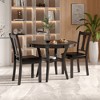 Costway 3-Piece Counter Round Dining Table Set Wooden Kitchen Modern Table and 2 Chairs - 2 of 4