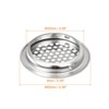 Unique Bargains Stainless Steel Dust-Proof Mesh Hole Circular Soffit Vent 18 Pcs - 2 of 4