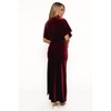 Petal and Pup Ricki Velvet Maxi Dress - Wine XS - 2 of 4