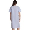 Dreamcrest Womens Short Sleeve Duster, Seersucker Gingham Housecoat Women Sleepwear Embroidered Snap Front Nightgown - 3 of 3