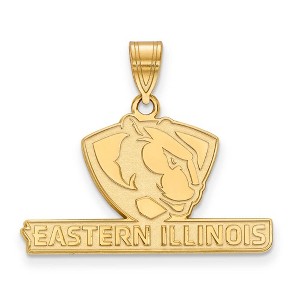 Black Bow Jewelry 10k Yellow Gold Eastern Illinois Panthers NCAA Medium Pendant - 1 of 3