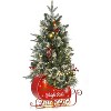 3ft Artificial Xmas Tree with 78 Warm White Lights, Pine Cones, Red Berries, Sleigh Base, Tabletop Holiday Tree for Home Office Party Decorations - 2 of 4