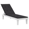 vidaXL Deck Chair Cushion Black (29.5"+41.3") x19.7"x1.6" - 3 of 4