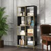 Jojoka 4 Tier Bookshelf, Modern Bookcase for CDs Books Movies, Asymmetrical Book Storage Organizer Space-Saving for Living Room - 2 of 4