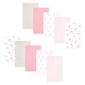 Luvable Friends Hudson Baby Flannel Burp Cloths 10pk Set - 1 of 2