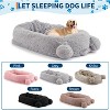 71"L Human Dog Bed with Blanket, 2 Side Storage Pockets and Portable Handle, Removable Cover, High-Density Foam Human Size Dog Bed for Adult - 2 of 4
