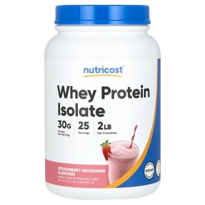 Nutricost Whey Protein Isolate, Strawberry Milkshake, 2 lb (907 g) - 1 of 2