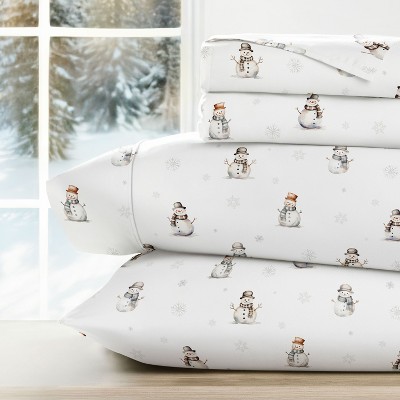Christmas Holiday Soft Comfy 4 Piece Bed Sheet Set, Winter Prints - Becky Cameron