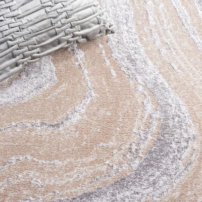 Amelia Beige and Gray Abstract Hand-Knotted Area Rug