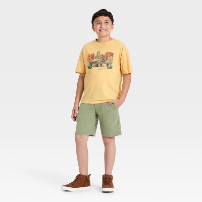 Детские Cat & Jack Boys' Dune Buggy Short Sleeve Oversized Graphic T-Shirt - Cat & Jack™ Yellow M — фото 3