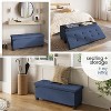 StorageBud Storage Ottoman for Bedroom End of Bed, Fabric Storage Bench, Large Storage Ottoman Bench, Entryway Bench with Storage - 3 of 4