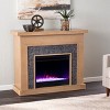 Standlon Electric Fireplace with Faux Stone Surround - SEI - 2 of 4