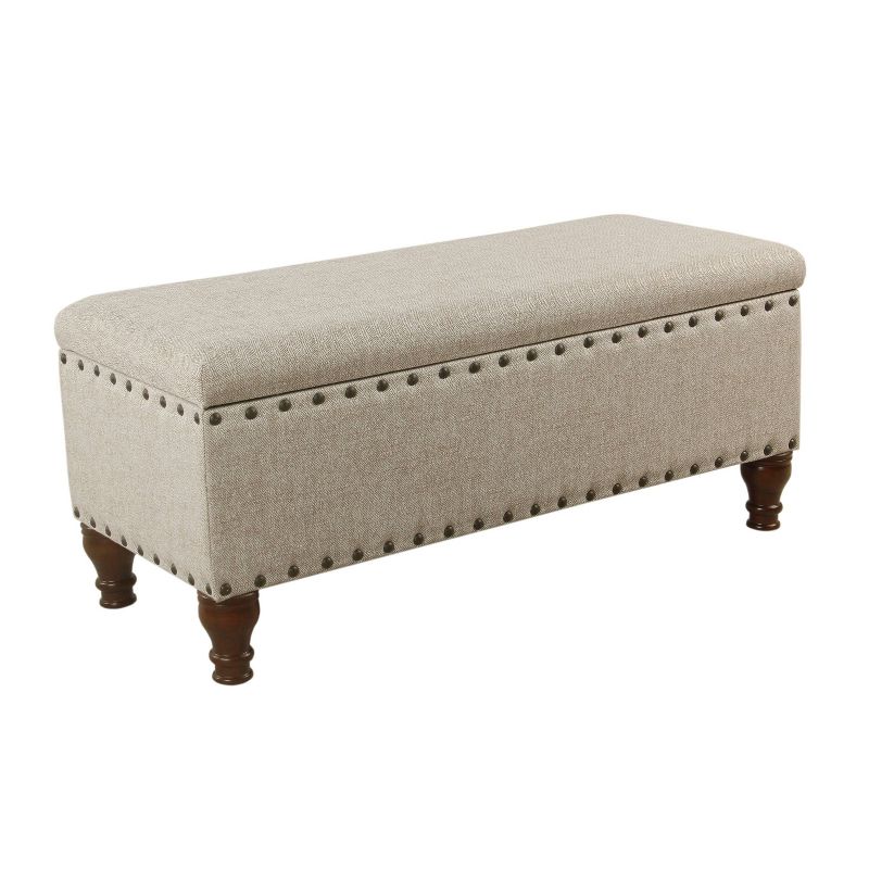 Large Storage Bench with Nailhead Trim - HomePop, 4 of 13