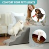 PetSafe Curved Dog Stairs – Foam Ramp for Small Pets, Non-Slip Ladder for Bed & Sofa with Waterproof Cover - 3 of 4