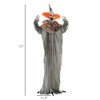 Orange Haired Clown, Outdoor Halloween Decoration Animatronic, Sound and Motion Activated Light Up Eyes - 2 of 4
