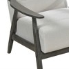 Velvet Upholstered Accent Chair with Channel Stitched Back, Attached Cushions and Solid Wood Frame - 3 of 4